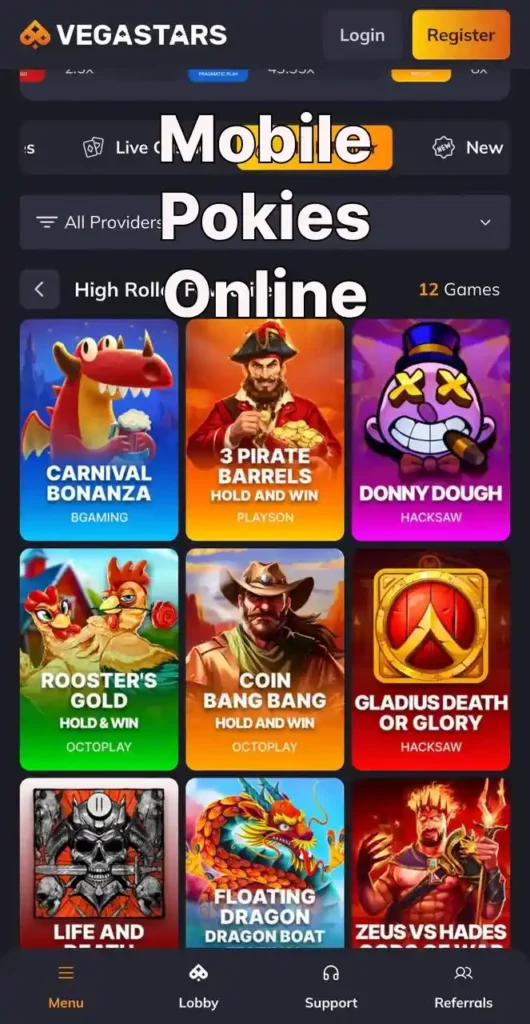 Vegastars Mobile Pokies Online